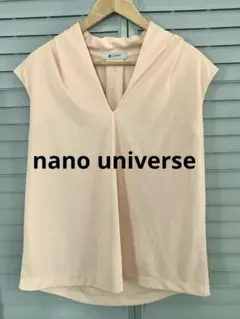 nano universe ピンクベージュ　フレンチスリーブ　トップス
