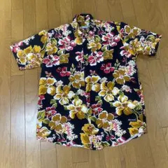 フラワープリント アロハシャツ Lサイズ　半袖