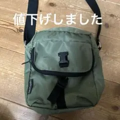 オリーブグリーン ショルダーバッグ ナイロン製