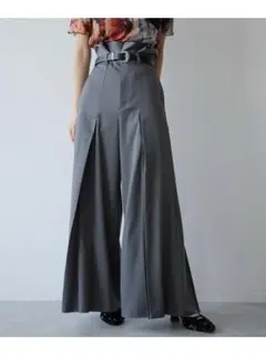 じ*ん様 タグ付未使用品 HARE タックプリーツワイドパンツ グレー