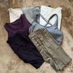 ヨガ・ホットヨガウェア7点セット　Lサイズ