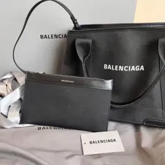 美品 BALENCIAGA カバ スモール ブラック トートバッグのサムネイル