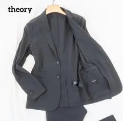 theory ダークグレー ストライプ ビジネススーツ