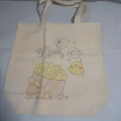 セキセイインコ&オカメインコ&文鳥 ポップコーンイラストトートバッグ