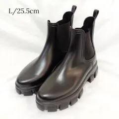 【美品✨】サイドゴアブーツ レインブーツ LL 25.5cm 黒 ブラック