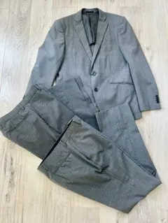グレー ストライプ ビジネススーツ2パンツ