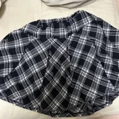 フレアスカート 黒白チェック Mサイズ