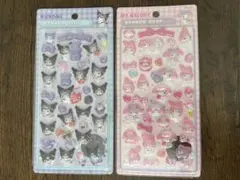Kuromi & My Melody ボンボンンドロップシール２枚セット