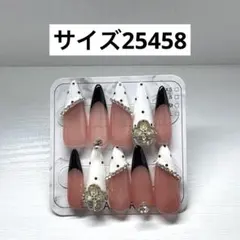 ドットネイル ワンホン フレンチ ロングアーモンド ネイルチップ