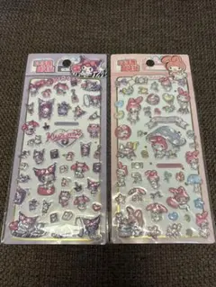 【正規品】サンリオ　うるちゅる　ぷっくりシール 2枚セット　海外ライセンス品