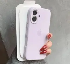 iPhone16pro用シリコンケース ラベンダー