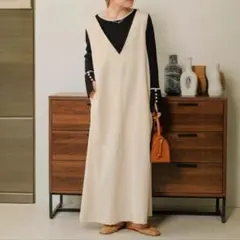 ジャンパースカート ロングワンピース