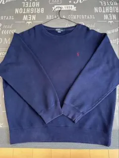 Polo Ralph Lauren 刺繍ロゴ スウェット ネイビー XL 古着