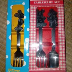 ✨レア✨】ディズニー ミッキー&ミニースプーン フォーク 日本製