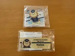 ニーリー機長のネームバッジとアクスタセット