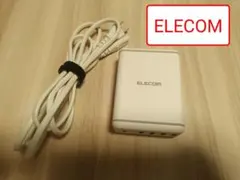 [中古]エレコムUSBタップ充電器 合計60W Type-C×1/USB-A×4