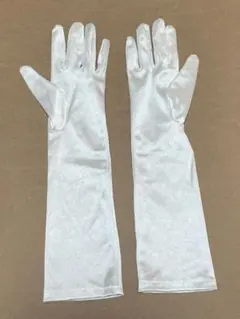 ウエディンググローブ　オフホワイト　セミロング丈