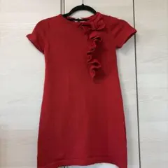 H&M 赤 半袖 ワンピース 120cm