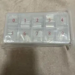 ネイルチップ 0-9番号付き 透明ケース入り