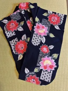 小紋 夢工房 きもの 袷 着物 花柄 黒 ポリエステル 洗える - メルカリ
