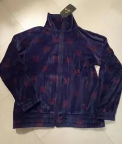 ニードルス　ネイビー ベロア　ジャケット 蝶の刺繍 Sサイズ 新作 ネイビー ベロアトラックジャケット ニードルス/needles 蝶