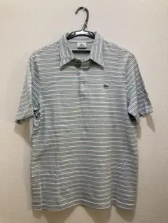 日本製 LACOSTE ストライプ ポロシャツ 古着