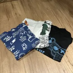 【プラスサイズ】薄手長袖パーカー二枚&裏起毛トレーナー