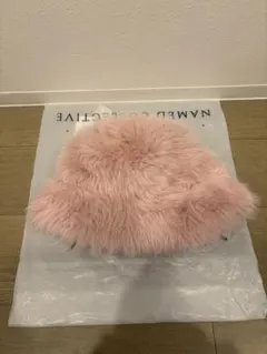 ピンクファー バケットハット