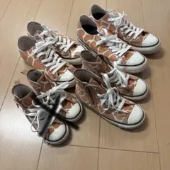 3足　ALL STAR スニーカーセット　キリン柄　家族ルック