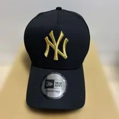 ニューエラ 9FORTY A-Frame ヤンキース ブラック × ゴールド