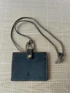 kissora レザー パスケース ネックストラップ付き