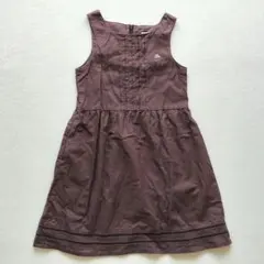 BeBe べべ ノースリーブ ワンピース ブラウン 120