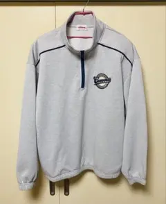 「完売品」Converse コンバースグレー ハーフジップ トレーナースウェット