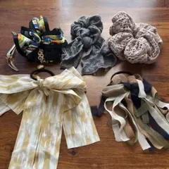 【美品】ヘアアクセサリー　シュシュ　リボン