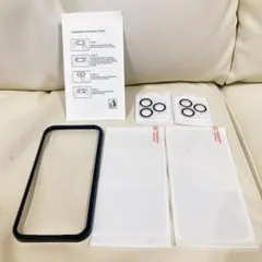 2枚＋2枚　iPhone15pro ガラスフィルム カメラフィルム　ガイド枠