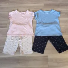 ユニクロ　エアリズム　パジャマ　2点セット　１３０センチ　半袖