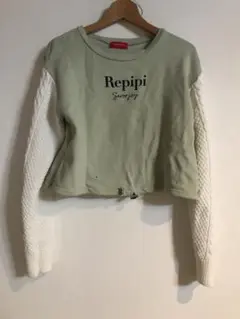 repipi armario 緑色クロップドトップトレーナー　ニット　Mのサムネイル