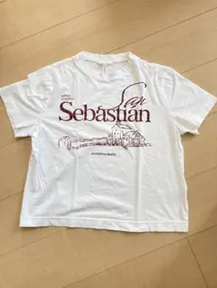 H&M サンセバスチャン プリントTシャツ ホワイト Sのサムネイル
