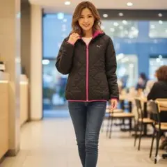 PUMA フード付きキルティングジャケット Mサイズ