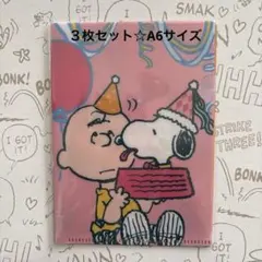 スヌーピー クリアファイル　A6 ３枚セット 誕生祭2025