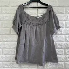 LOWRYS FARM ローリーズファーム パフスリーブニットチュニック