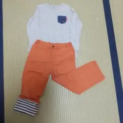 キッズ110cm～120cm ミキハウス 長袖Tシャツと長パンツ