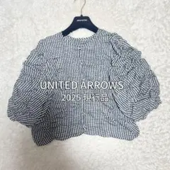 25年 UNITED ARROWS シャーリング2WAYブラウス 定価2.3完売