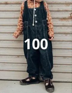 【新品】しまむら　softcheese デニムサロペット　100