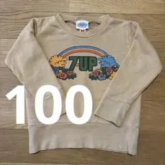 BOO FOO WOO ブーフーウー　スウェット　100 ベージュ　虹　花のサムネイル