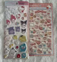 正規品 ハローキティボンボンドロップシール　サンリオぷっくりシール