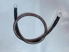 S40 黒 40センチ アーシングワイヤー アーシングケーブル 端子付きのサムネイル