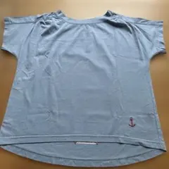 ★快晴堂 半袖Tシャツ アンカー刺繍 ブルーグレー サイズ2のサムネイル