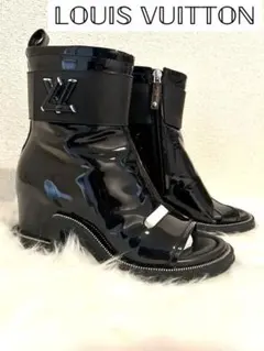 Louis Vuitton アンクルブーツムーンライト ブラックレザー ヴィトン