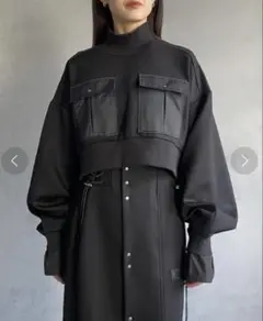 YUKKOx&g'aime ダブルポケットダンボールプルオーバートップス　新品